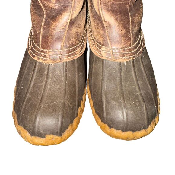 Vtg L.L. Bean Duck Boot Men's Size 6 M Brown Leather Maine Hunting Shoes - Picture 3 of 11